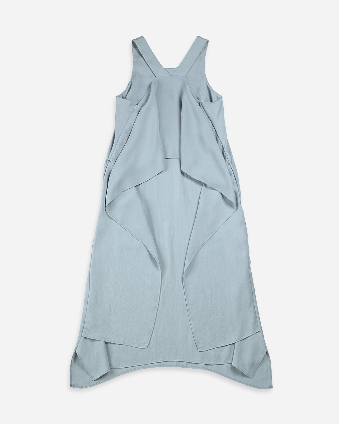 Light Blue Drape Dress Womens Summer Long Dress