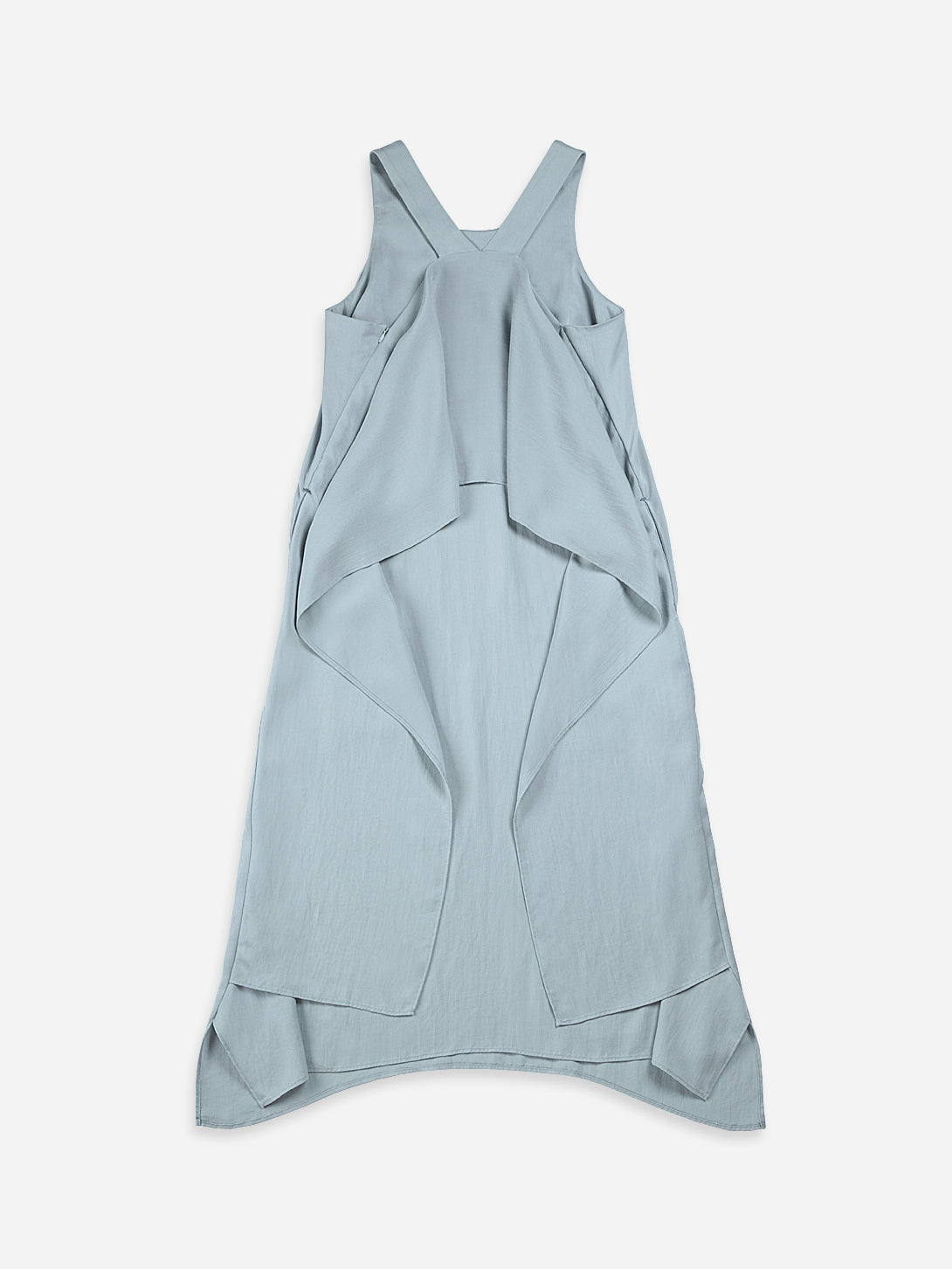 Light Blue Drape Dress Womens Summer Long Dress