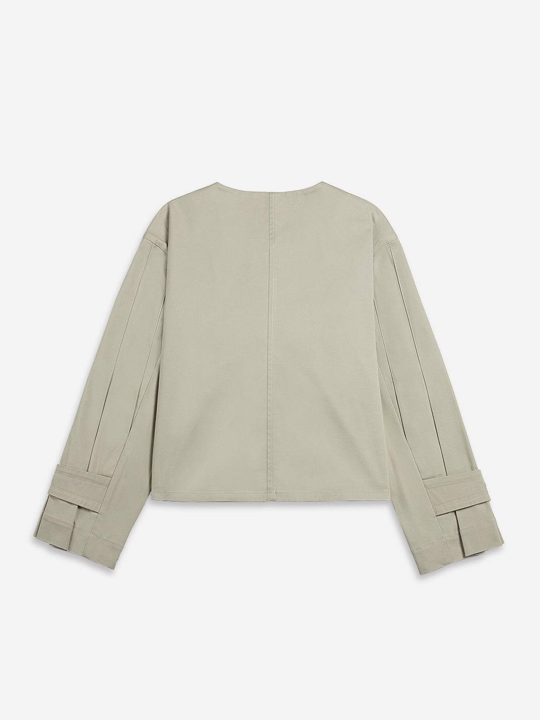 Pumice Stone Accordion Jacket Cropped Lightweight Jacket