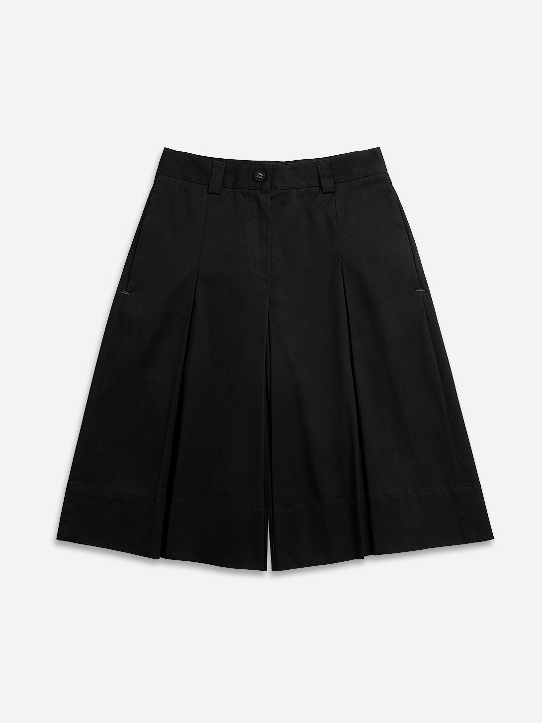 Moonless Night Pleated A-line Culottes Wide Leg Loose Fit 