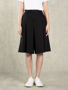 Moonless Night Pleated A-line Culottes Wide Leg Loose Fit
