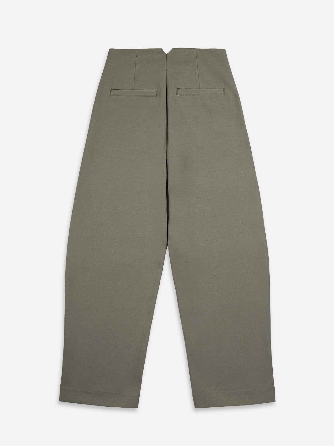 Khaki Seamless Barrel Trousers Womens Relaxed Fit Casual Pant