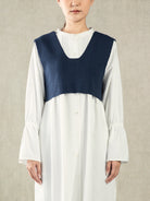 Navy Blazer Cropped Sweater Vest Womens Sleeveless