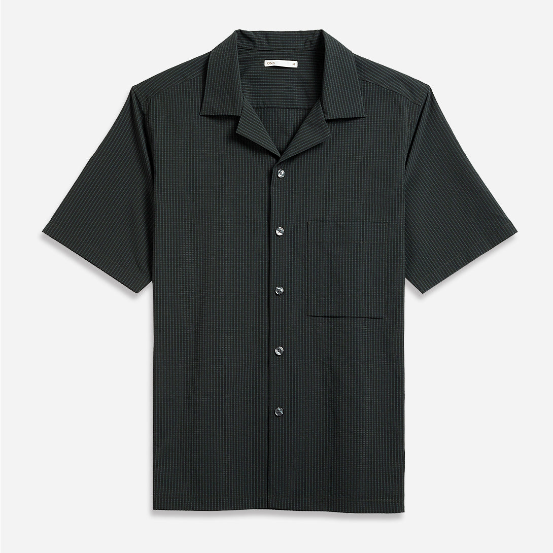 Dk Pine Rockaway Micro Mesh Shirt Mens Textured Camp Collar Shirt
