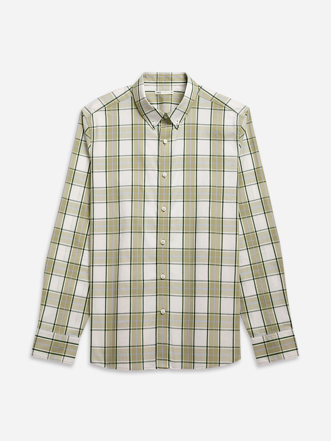 OFF WHITE/DK PINE CHECK Fulton Check Shirt Mens Button Down Plaid Long Sleeve