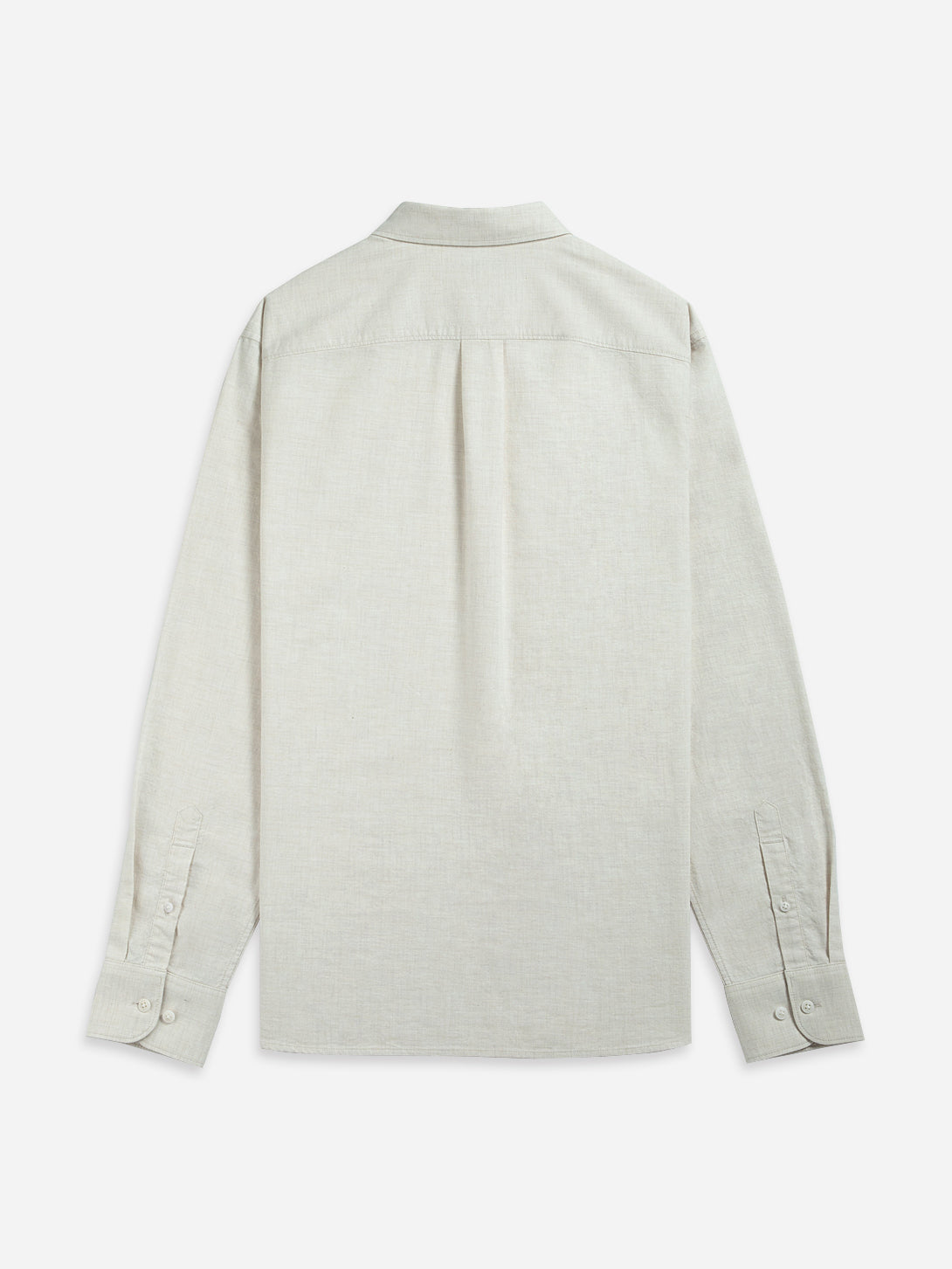 SILVER BIRCH HEATHER Fulton Heather Oxford Shirt Mens Button Down All Season Long Sleeve