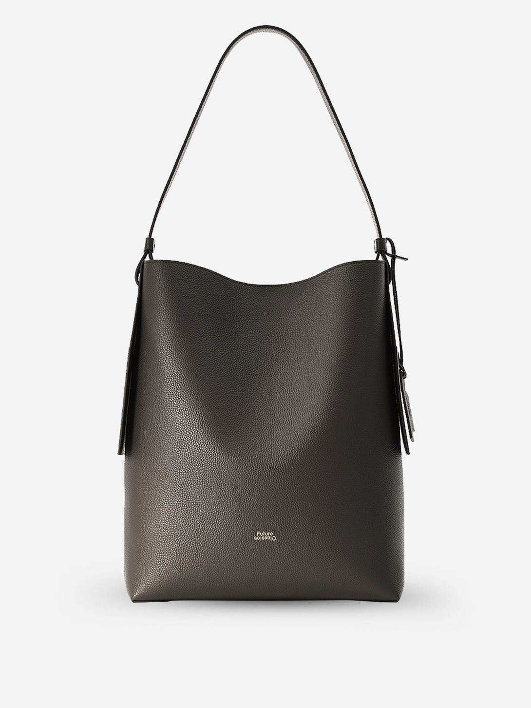 Dk Brown Oversized Petal Hobo Womens Handbag Leather Brown Bag