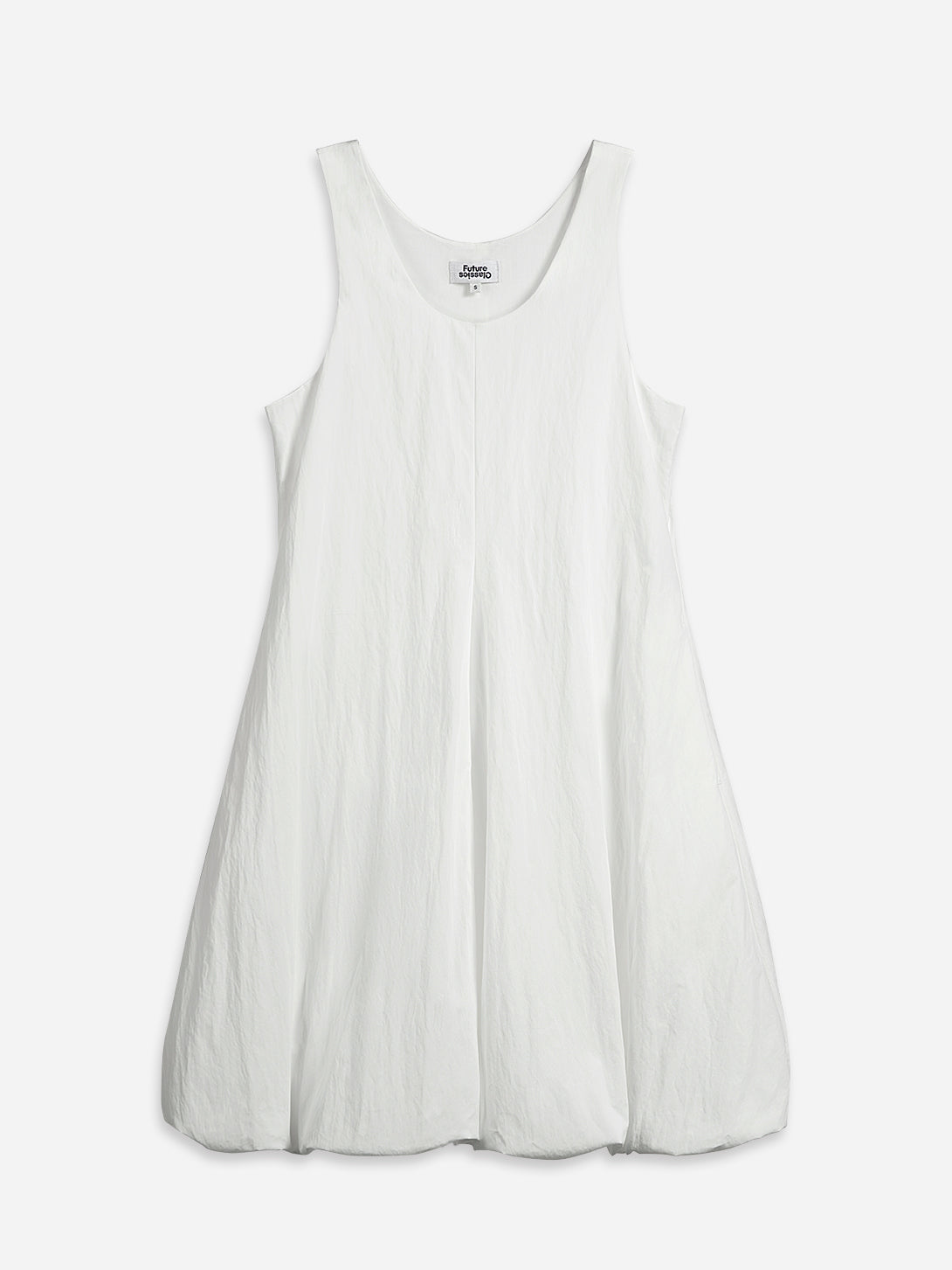 Pure White Cloud Dress Womens Sleeveless Dress Pleated Dress Womens Short Length Dress
