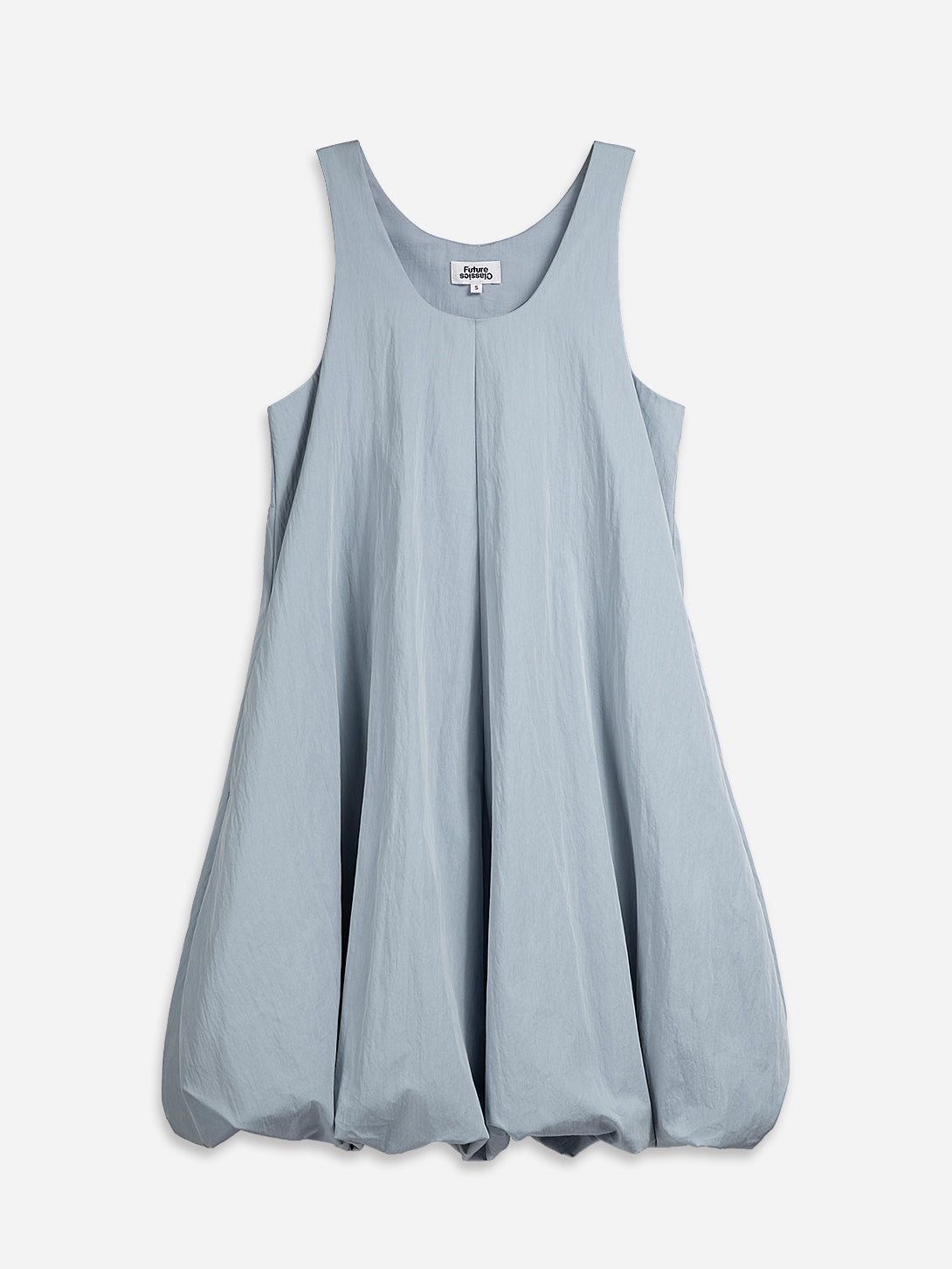 Sea Blue Cloud Dress Womens Sleeveless Dress Pleated Dress Womens Short Length Dress