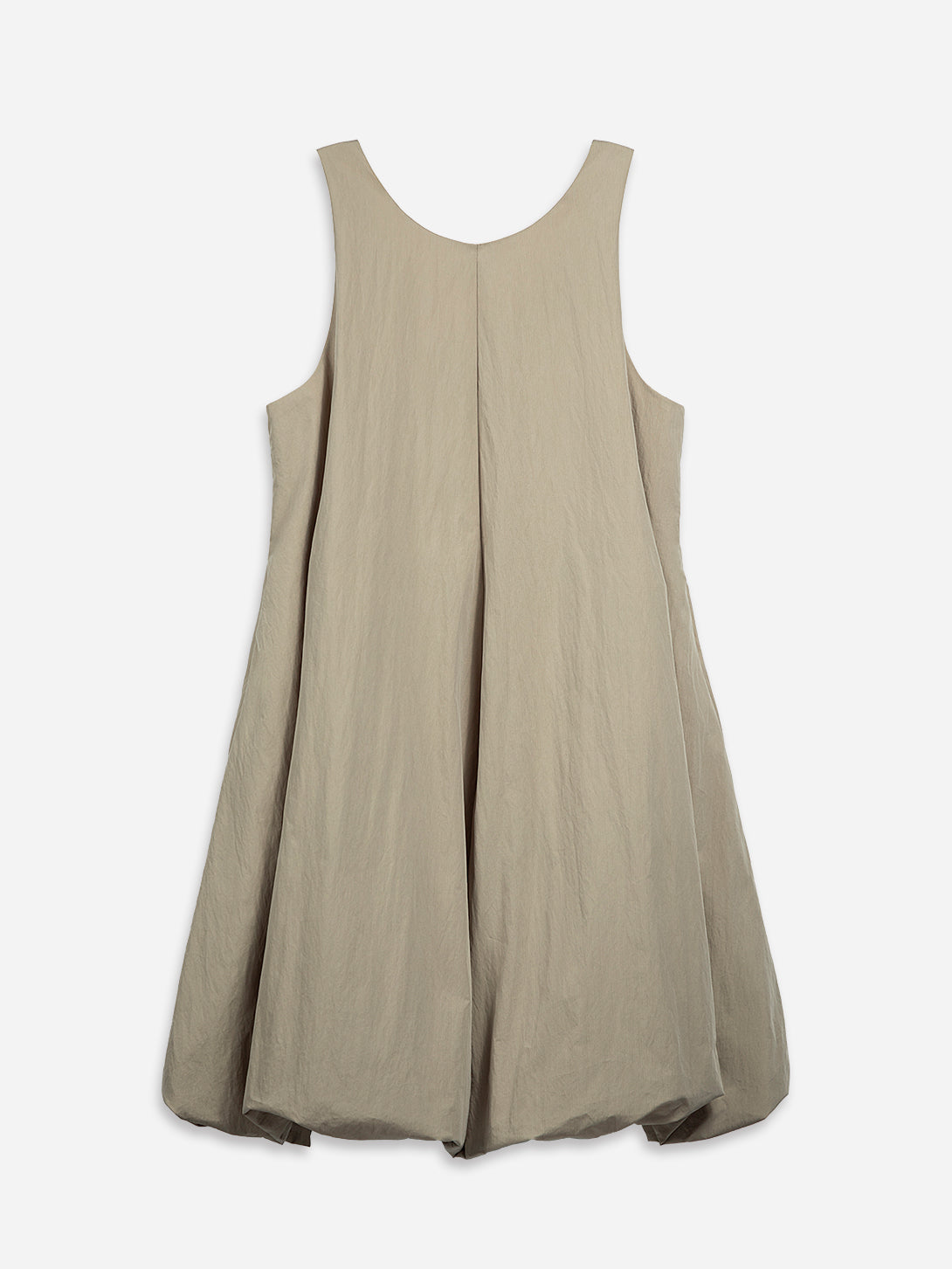 Stone Brown Cloud Dress Womens Sleeveless Dress Pleated Dress Womens Short Length Dress