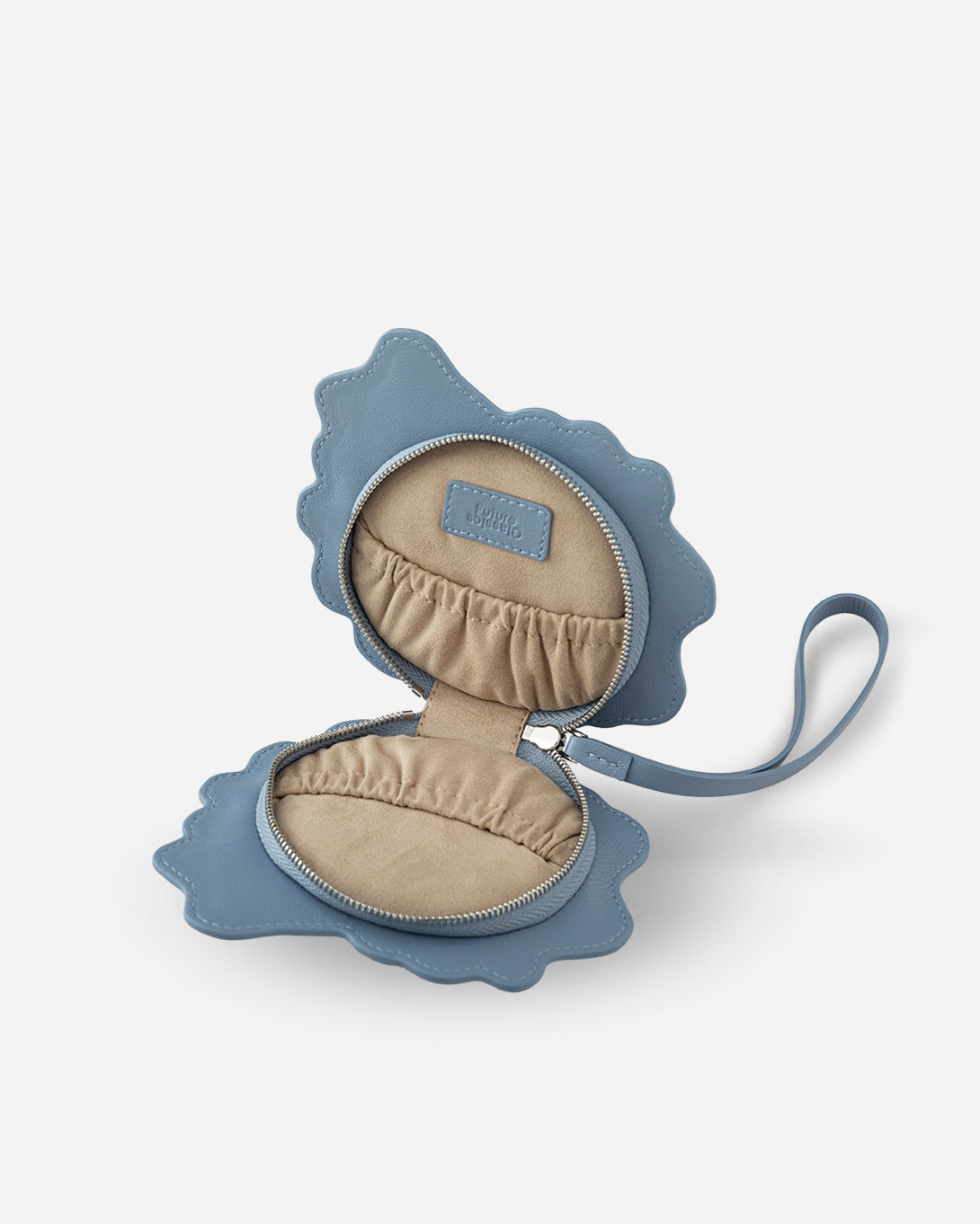 Blue Shadow Sea Snail Jewellery Pouch Womens Leather Small Pouch