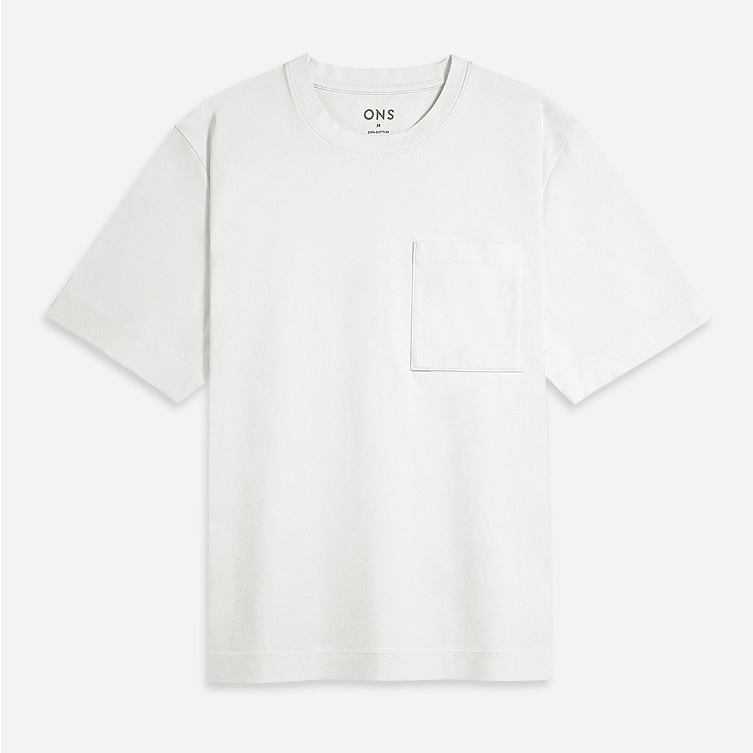 Bright White Baseile Pocket Tee Mens Relaxed Fit Tee Mens Stretch Tee Short Sleeve Summer Shirt Chest Pocket