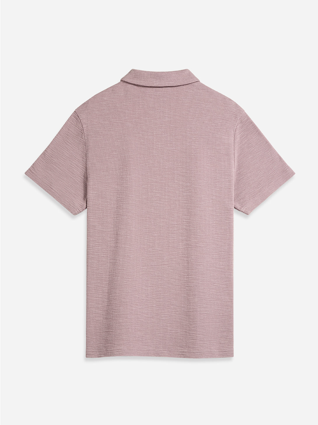 Dusty Purple Bennett Slub Waffle Polo Mens Summer Polo Shirt Slub Waffle Fabric Collared Shirt Lightweight Polo Shirt