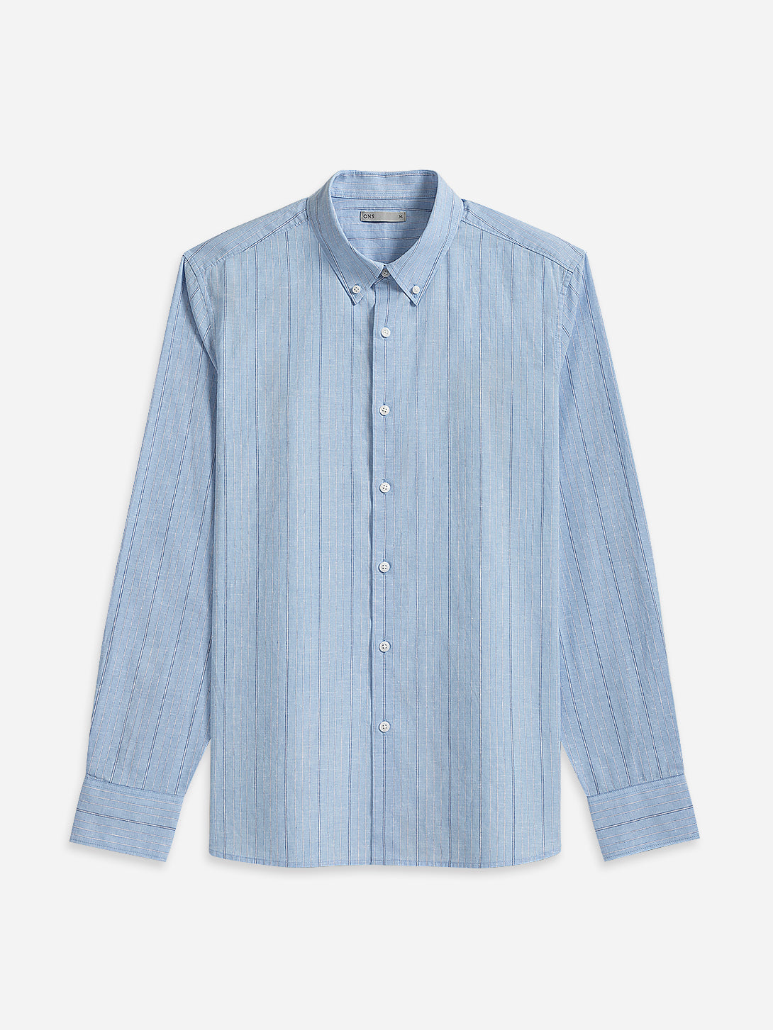 Lt Blue Stripe Fulton Stripe Shirt Mens Striped Dress Shirt Button Down Collar Pinstripe Button Down