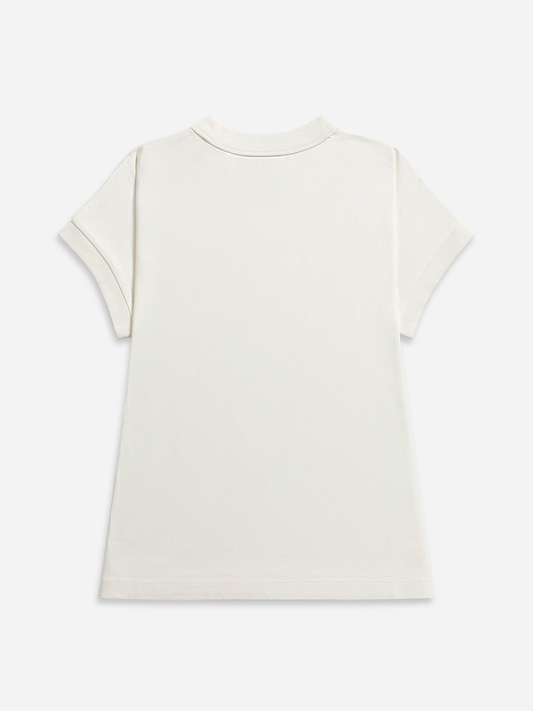 Offwhite Simple Tee Womens Short Sleeve Tee Shirt Cropped Sleeve Tee Basic Simple Tee Shirt Womens Summer Tee