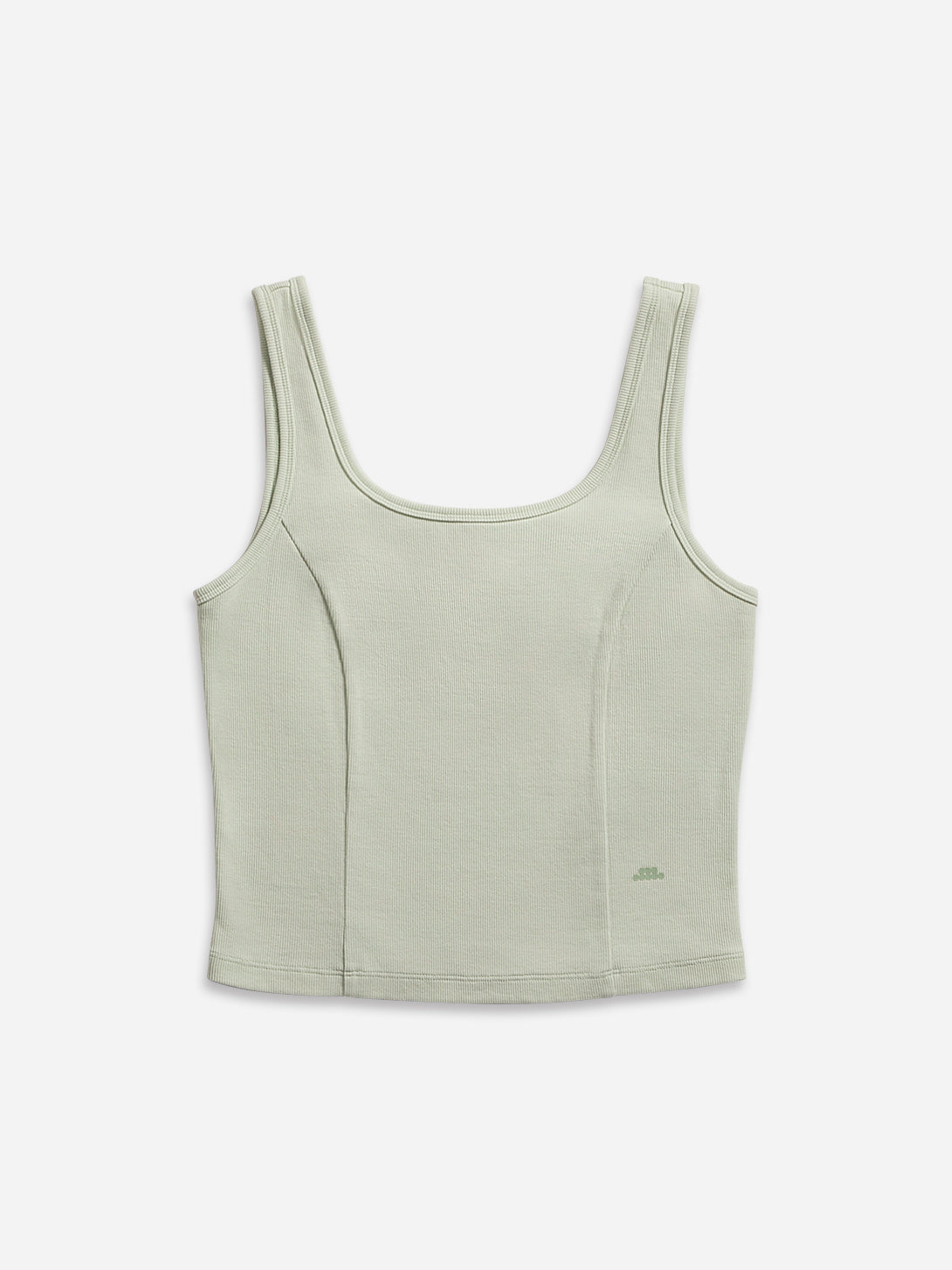 Soft Jade Essential Rib Tank Womens Cropped Cotton Tank Top Shirt