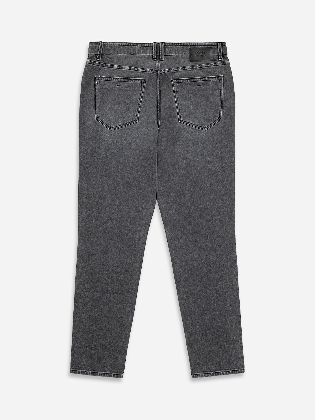 Mid Grey Houstons Tapered Jeans Mens Tapered Straight Fit Dark Wash Denim Jeans