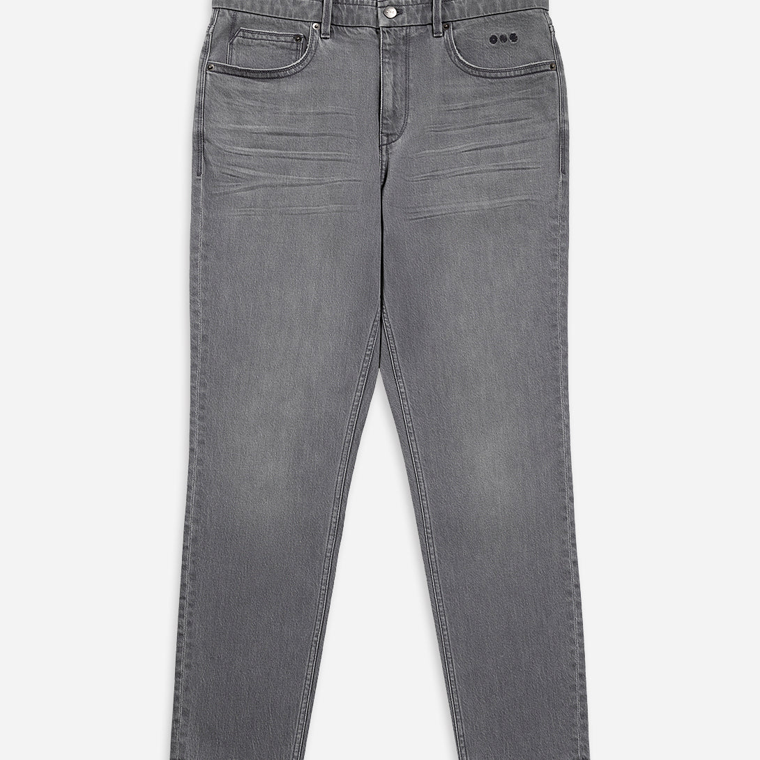 Lt Grey Houstons Tapered Jeans Mens Tapered Fit Light Grey Denim Wash Jeans Mens Straight Fit Denim Jeans