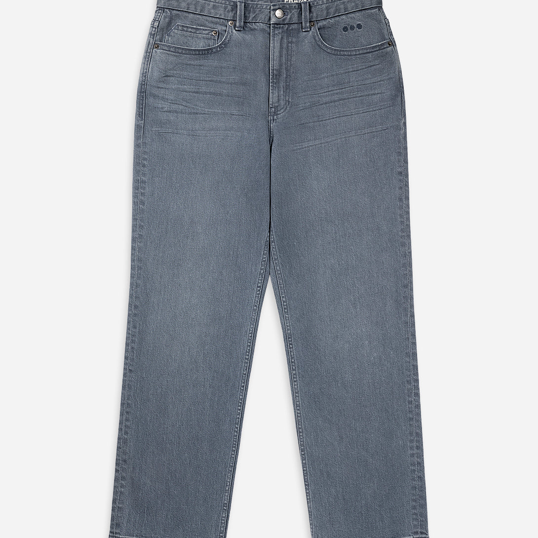 Mid Indigo Franklin Straight-leg Jeans Mens Light Wash Indigo Denim Jeans Straight Leg Fit