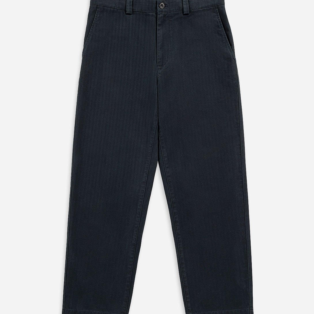 Dk Navy Wythe Herringbone Trousers Mens Herringbone Pattern Navy Trousers Straight Fit Trouser Pants