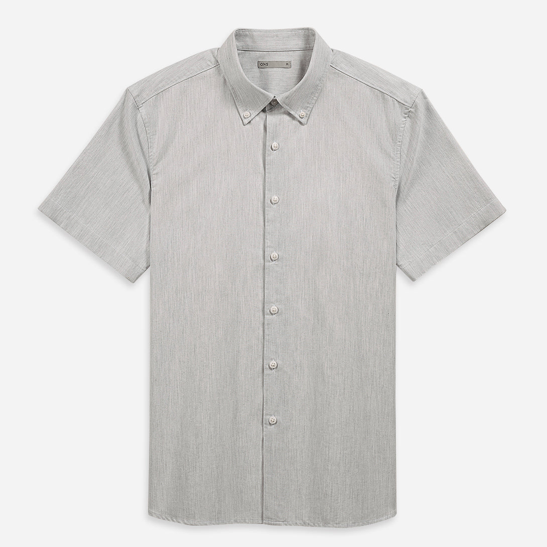 Lt Grey Heather Fulton Heather SS Shirt
Mens Button Down Short Sleeve Shirt Woven ONS Clothing