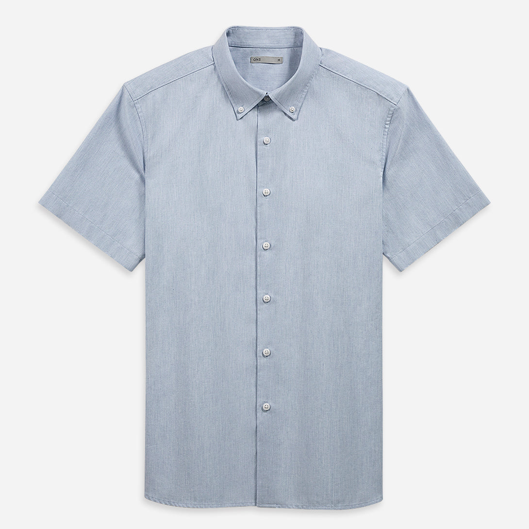 Lt Blue Heather Fulton Heather SS Shirt
Mens Button Down Short Sleeve Shirt Woven ONS Clothing