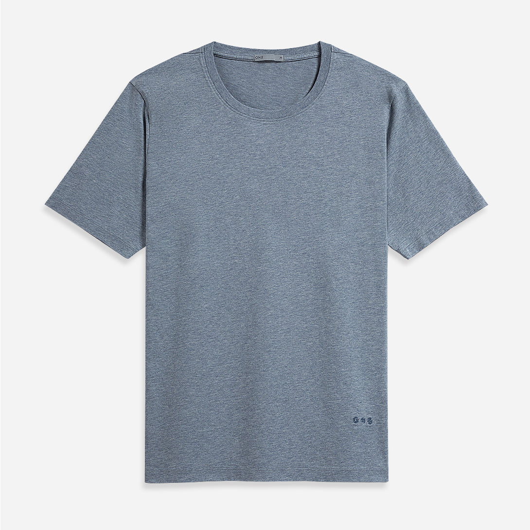 Iron Blue Heather Village Heather Tee Mens Basic Tee Soft Heather Fabric Everyday Shirt Short Sleeve