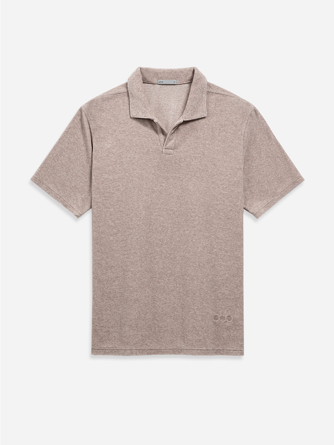 Rosy Brown Heather Colby Towel Polo Mens Summer Open Collar Polo Shirt Moisture Wicking Polo