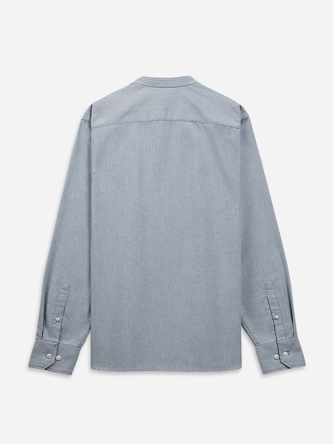 Dk Blue Heather Aleks Heather Oxford Shirt Mens Band Collar Button Up Dress Shirt Oxford