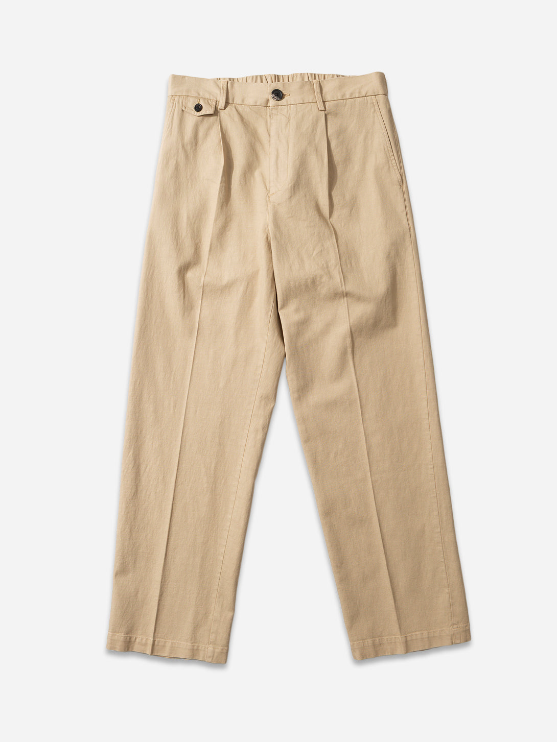 Plain Tan Summer Jack Pant Mens Pleated Trouser Pants Lightweight Edmmond