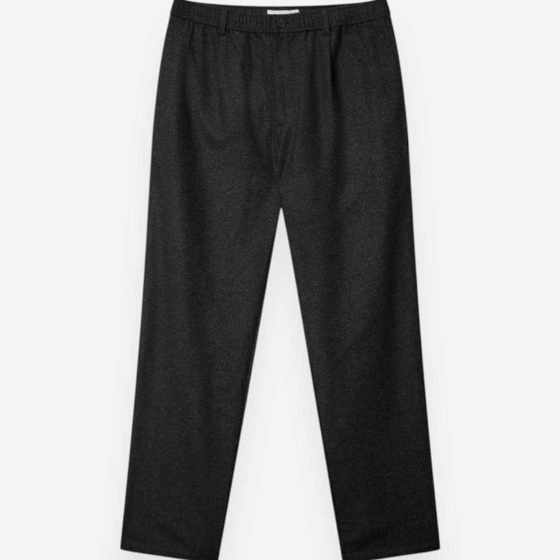Dark Grey Mel Sabertil Trousers Mens Pleated Pants Samsoe Samsoe