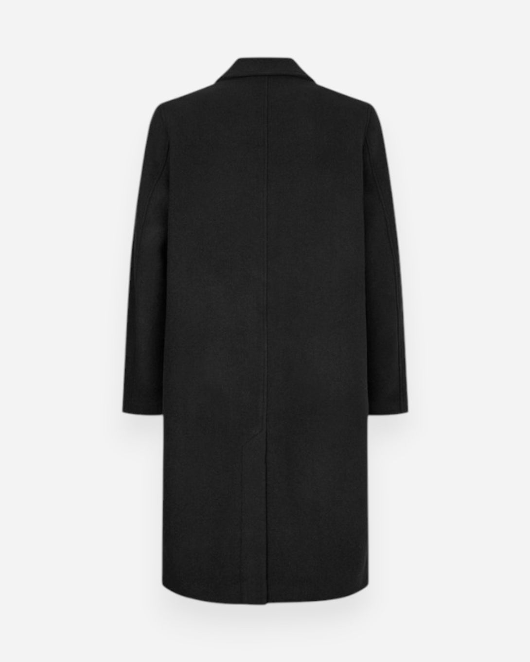 Black Safalco Coat Mens Heavyweight Winter Overcoat Samsoe Samsoe