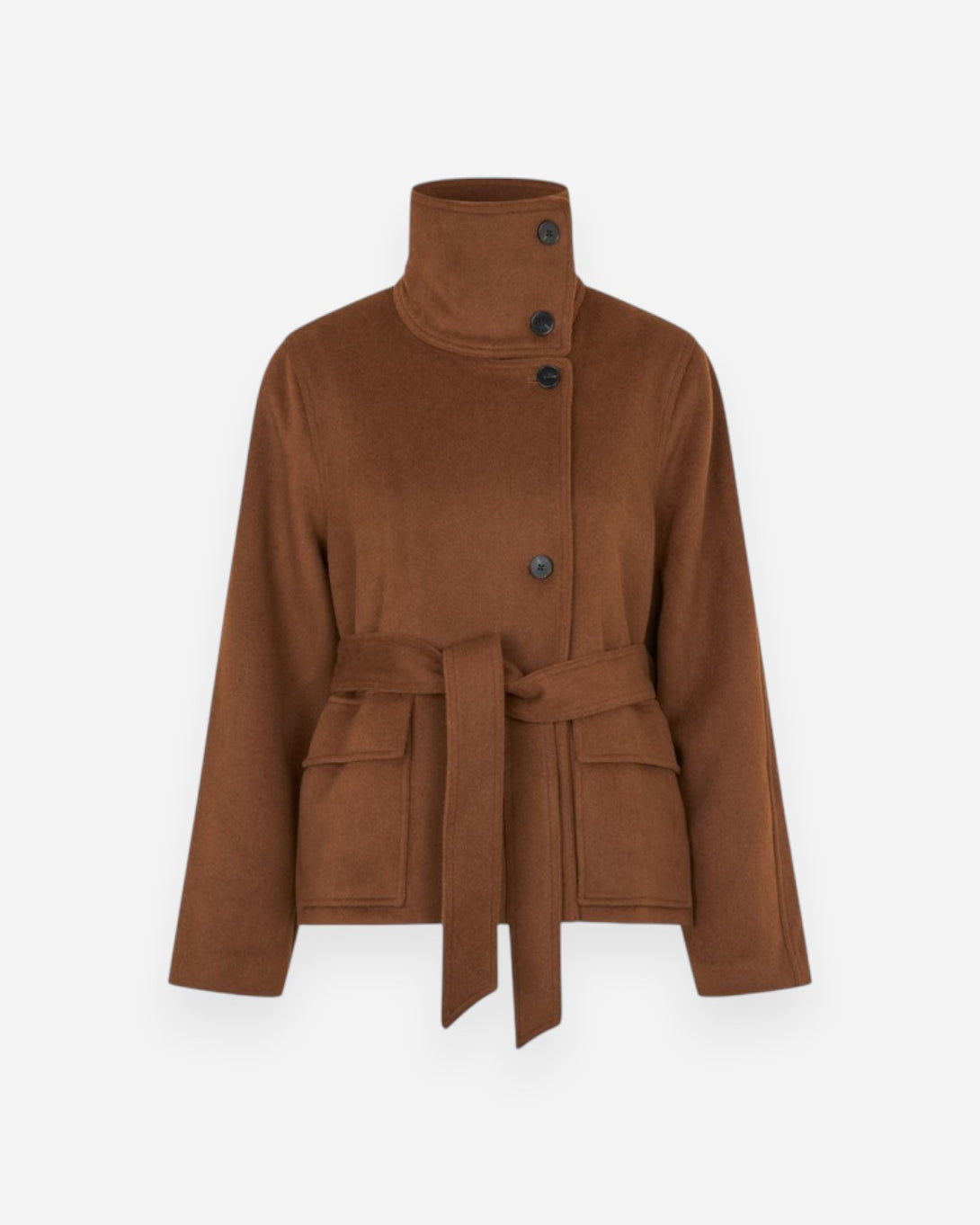 Potting Soil Sagia Jacket Womens Wool Heavy Coat Samsoe Samsoe