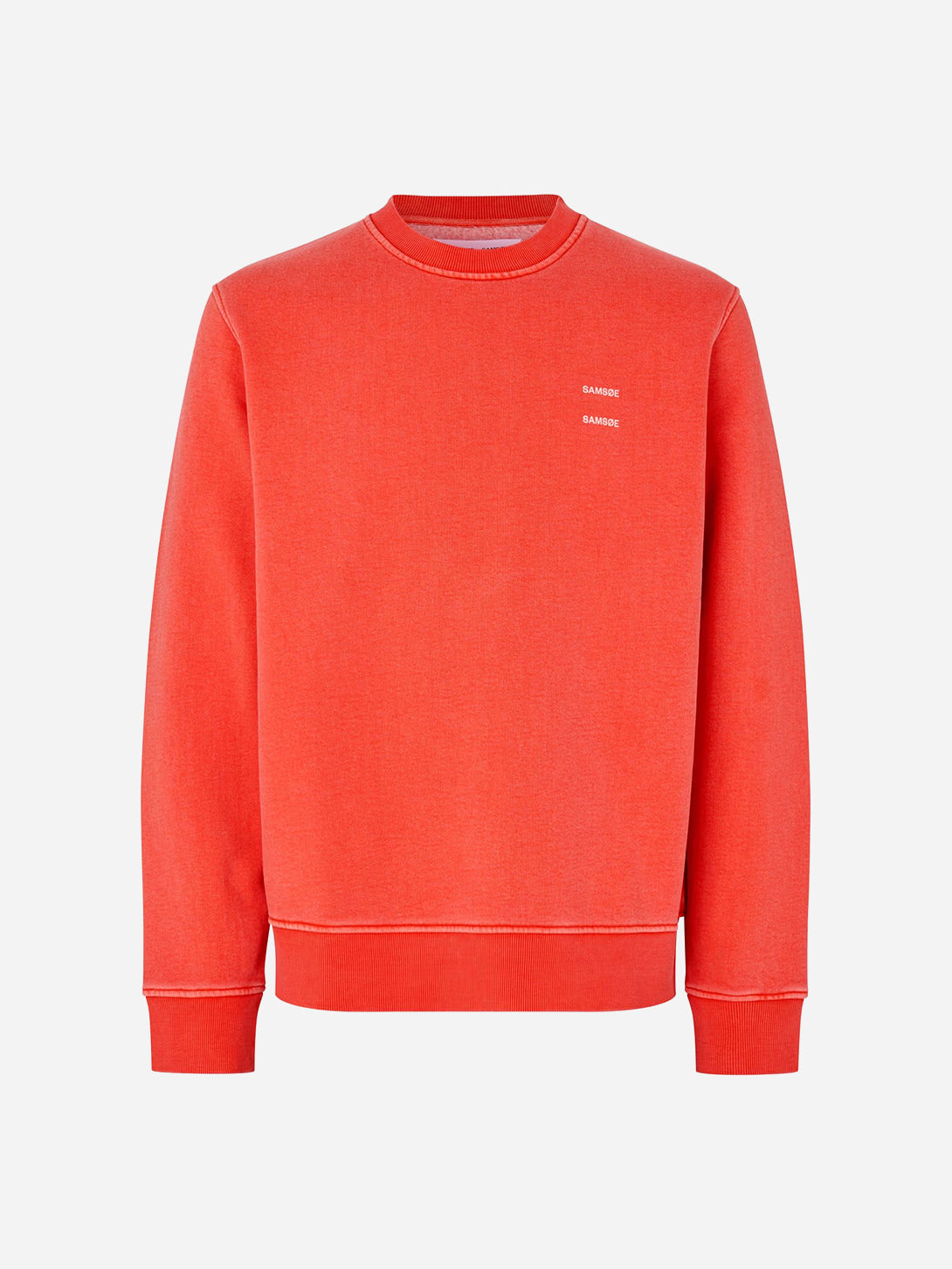 Aurora Red Sajoel Sweatshirt Mens Pullover Crewneck Sweatshirt Samsoe Samsoe