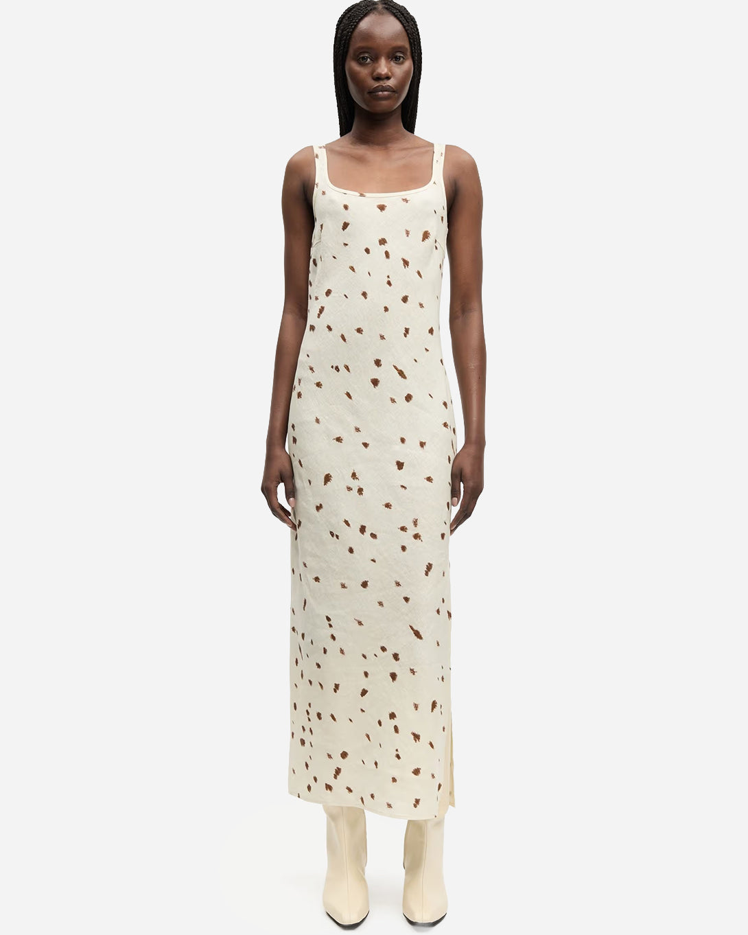 Stray Dott Sasunny Dress Womens Long Dress Linen Dress Samsoe Samsoe Clothing