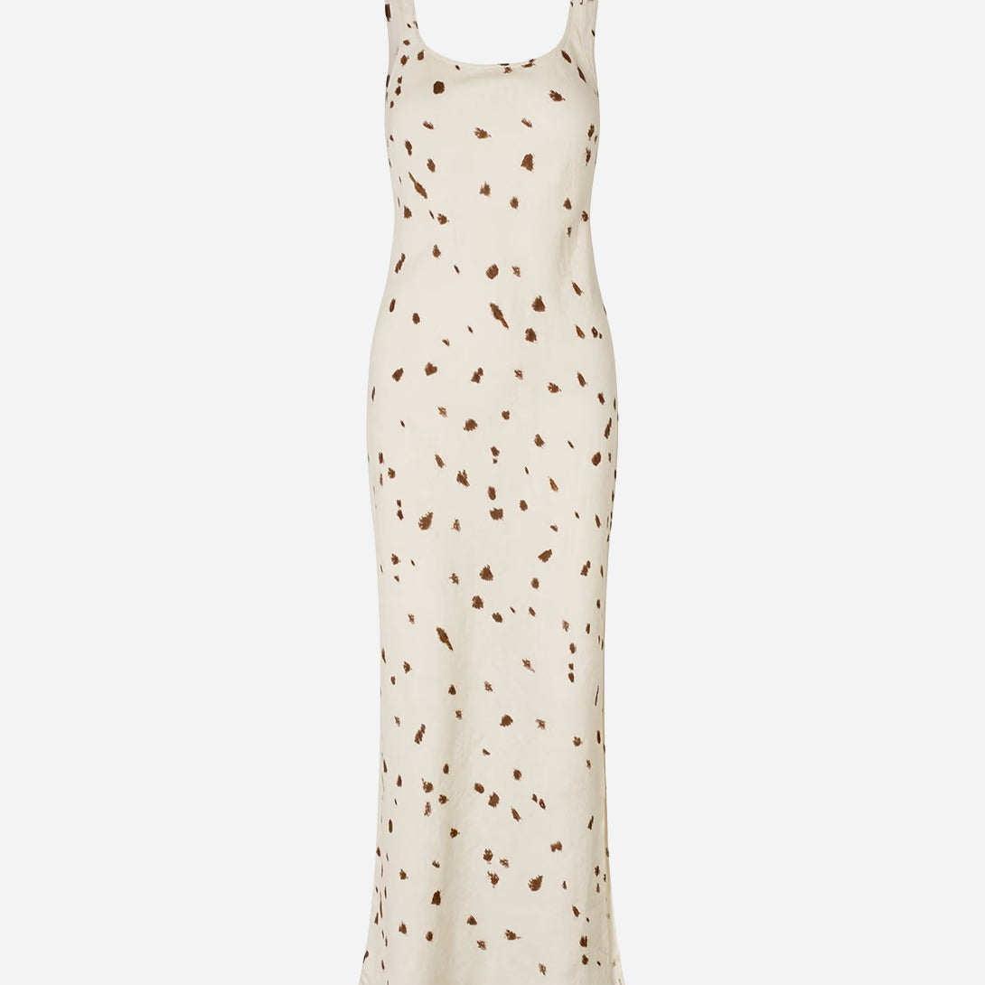 Stray Dott Sasunny Dress Womens Long Dress Linen Dress Samsoe Samsoe Clothing