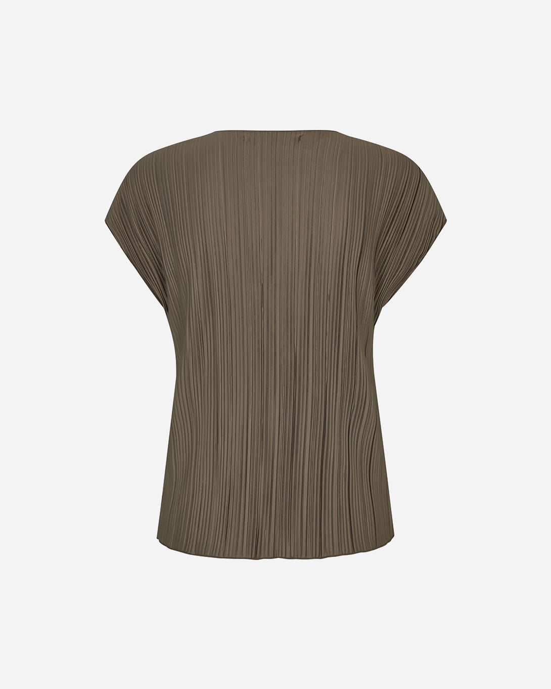 Major Brown Sauma Top Womens Lightweight Polyester Top Textured Shirt Samsoe Samsoe Clothing