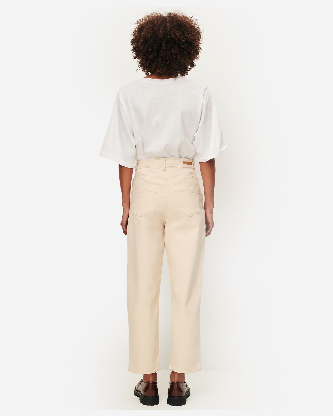 Fleur de Sel Peter Womens Cream Colored Denim Jeans Sessun