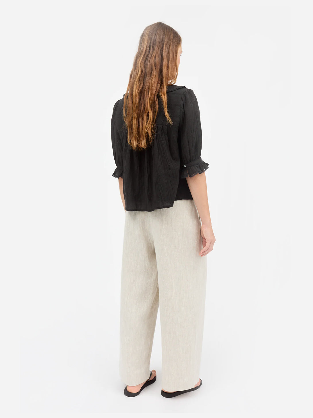 Black Clea Blouse Womens Black Shirt Skall Studio