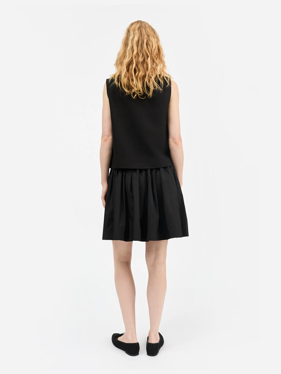 Black Sevilla Skirt Womens Black Short Length Skirt Skall Studio