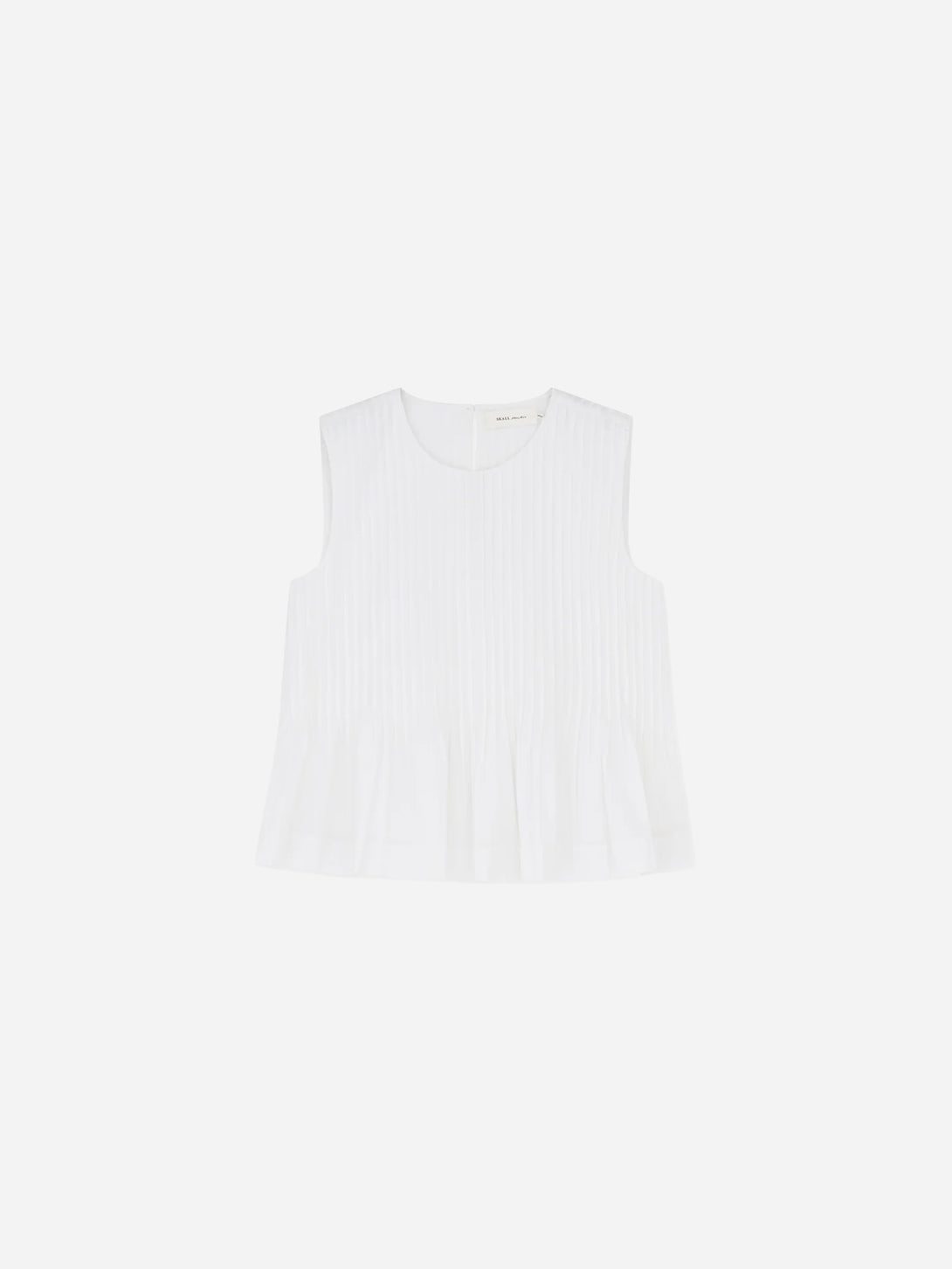 White Pavlova Top Womens White Sleeveless Top Skall Studio