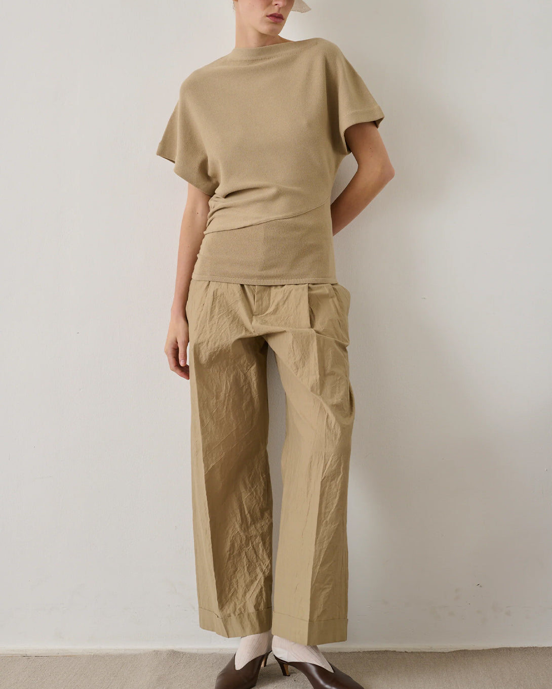 Sable Watson Womens Beige Trouser Pants Lightweight Soeur Clothing