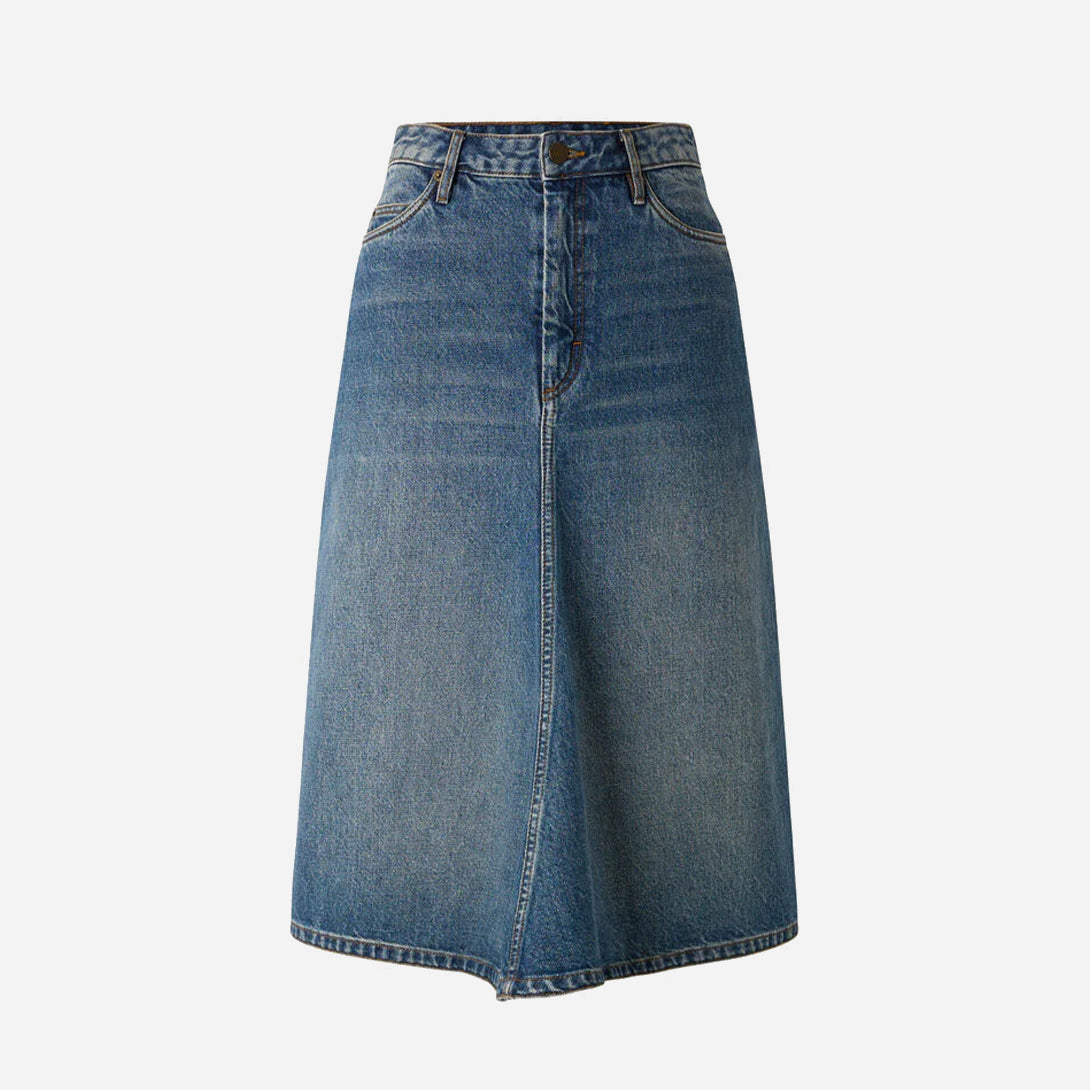 Bleu Halo Womens Denim Indigo Long Skirt Soeur Clothing