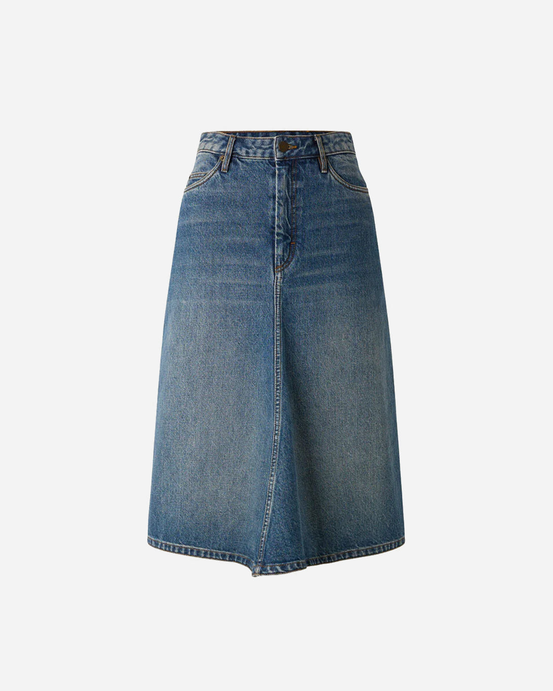 Bleu Halo Womens Denim Indigo Long Skirt Soeur Clothing