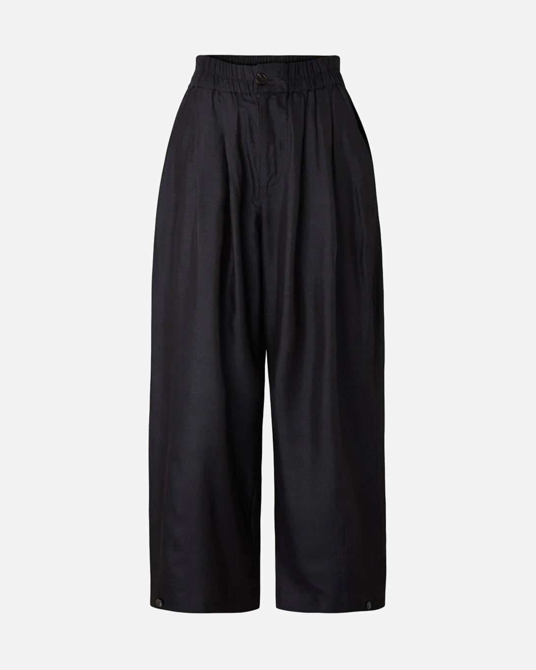 Noir Vernon Womens Black Lightweight Casual Pants Elastic Soeur Clothing