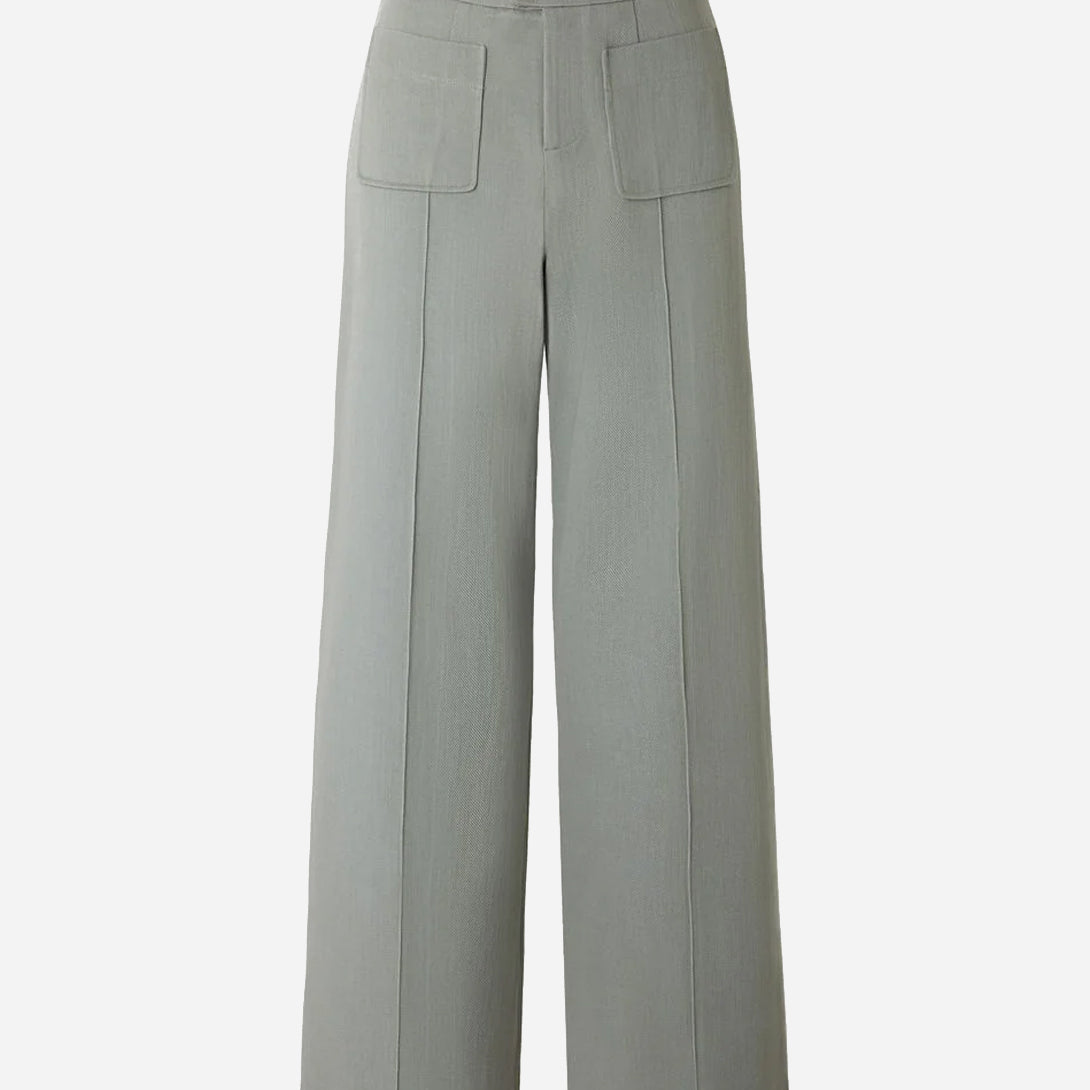 Vert D'eau Harry Womens Green Trousers Casual Formal Pants Leg Pleat Soeur Clothing