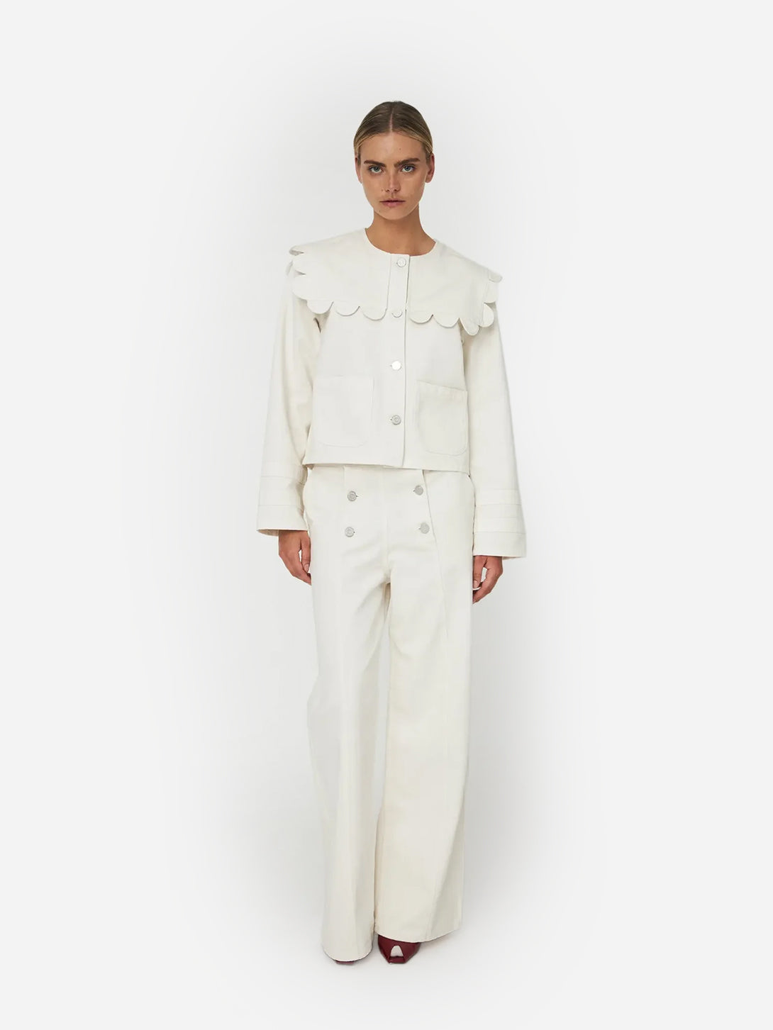 Almost White Sailors Jacket Womens White Jacket Stella Nova