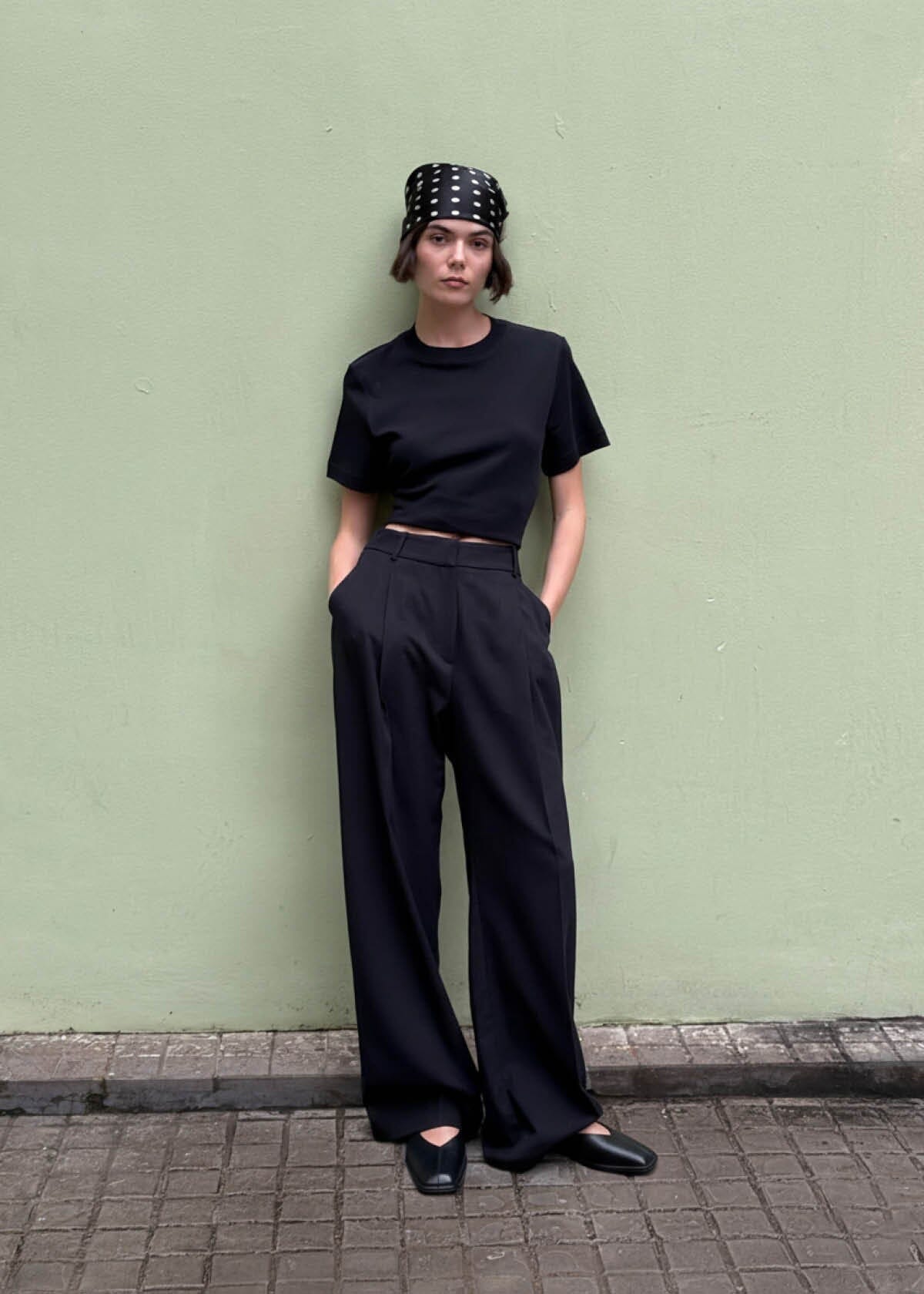 Black Sway Leather Flats Alohas Womens Black Leather Flats