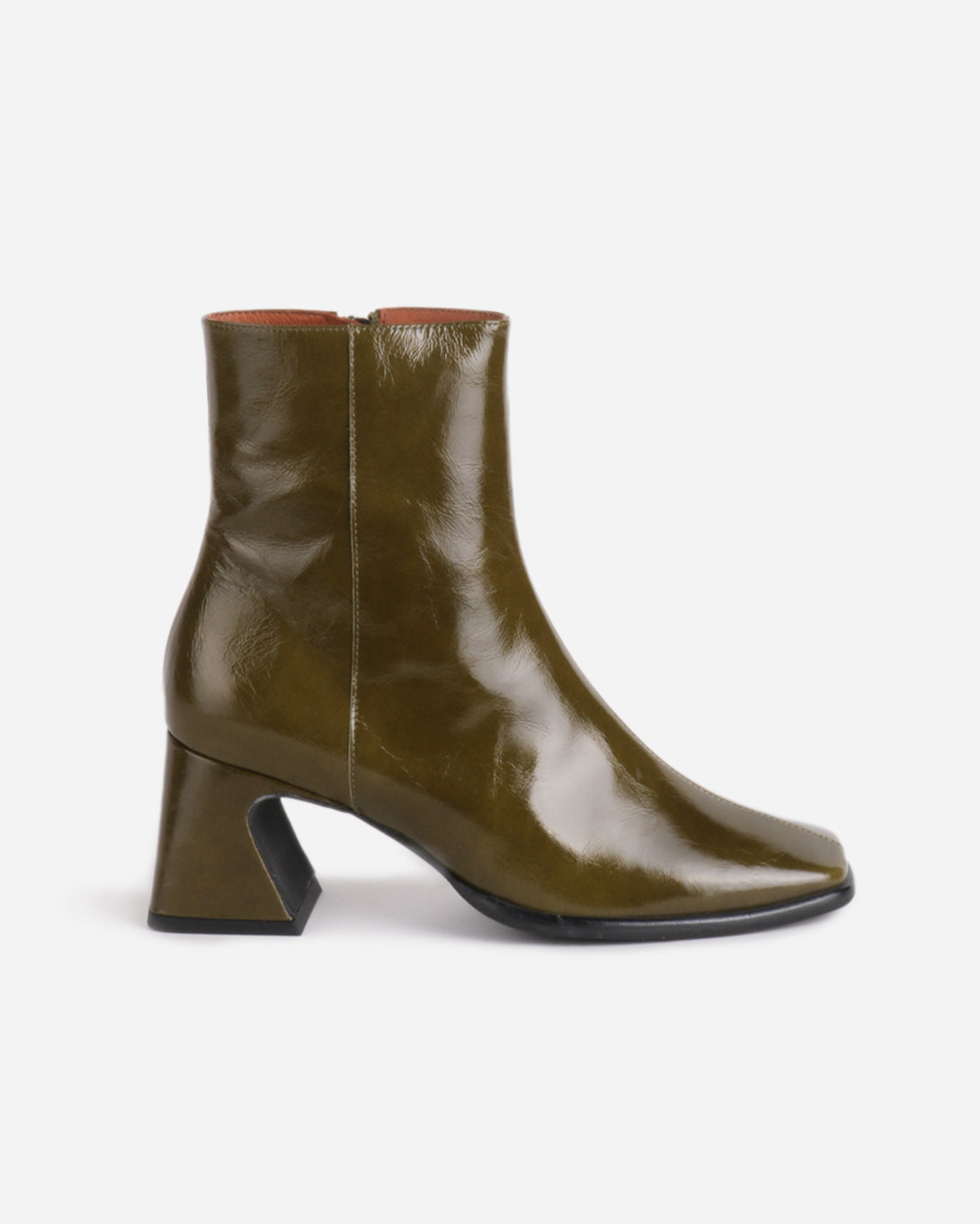 Olive Taffy Womens Intentionally Blank Boot Leather Heeled Olive Boot