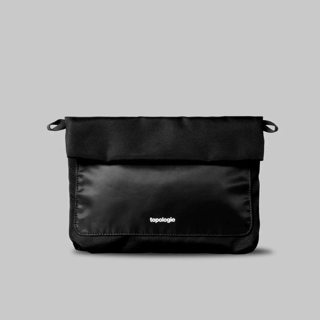 Black Satin Musette Topologie Bag